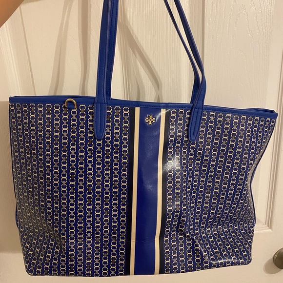 Tory Burch Handbags - Tory Burch Blue Gemini Tote Purse